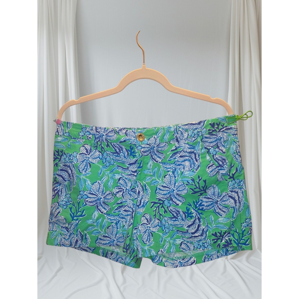 Lilly Pulitzer Ocean View Shorts Size 6 – Cabana Green Keepin It Reel